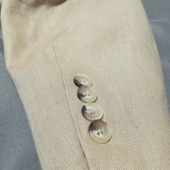 Brooks Brothers 346 Linen Blazer Mens 41R Beige Sport Coat Preppy Classic Suit - Picture 12 of 14